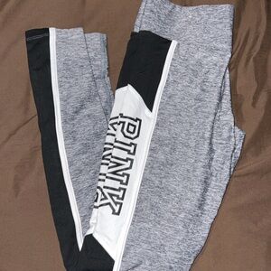 Victoria's Secret PINK Gray and Black Leggings